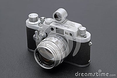 Leica â…¢G rangefinder camera with Leitz 50mm f1.4 lens Editorial Stock Photo